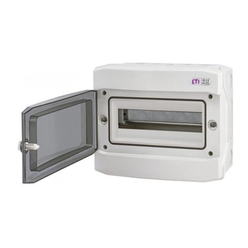 Quadro de fusíveis exterior IP65, fila única, 12UH ETI - 12PT