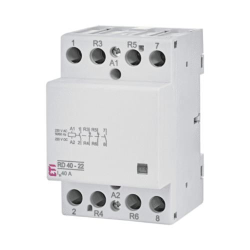 Contactor monofásico de 4 polos, 40A, ETI