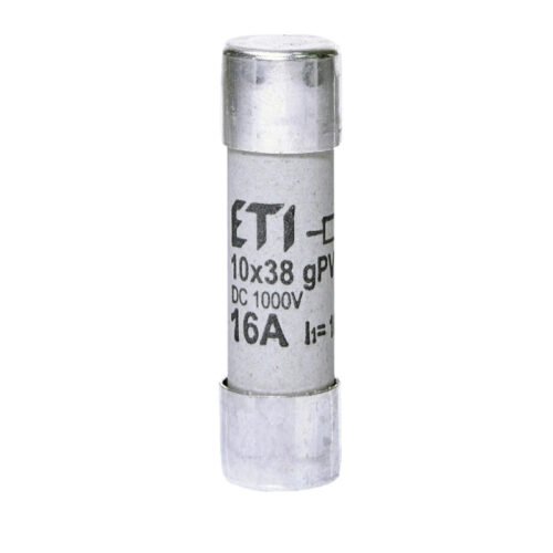 Fusível cilíndrico DC 16A/1000V CH, 10x38, gPV, ETI