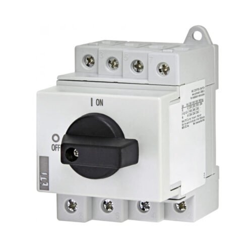 Interruptor ON/OFF CC 4 polos, 25A, 1000V CC, ETI