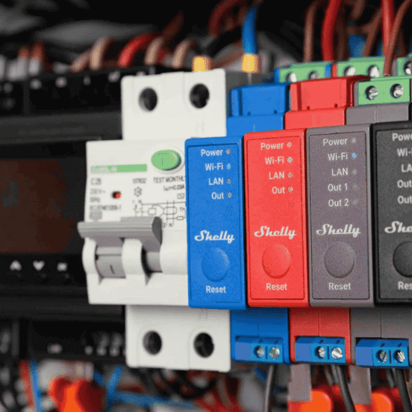 Shelly Pro 2PM v.1, Relé inteligente profissional de 2 canais, DIN, LAN + Wi-Fi