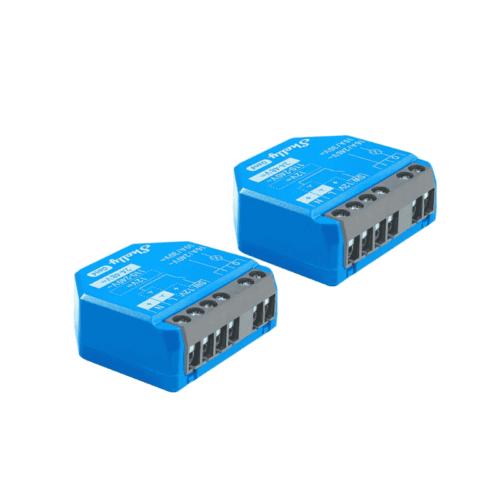 Shelly 1 Gen4, Conjunto de 2 relés inteligentes Wi-Fi com contacto seco, 16 A