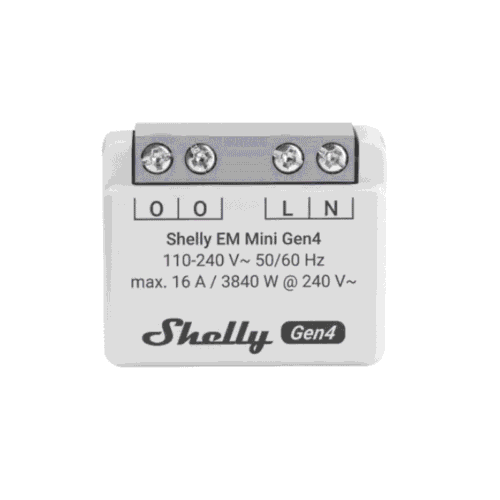 Shelly EM Mini Gen4 – Contador de energia inteligente, 16 A