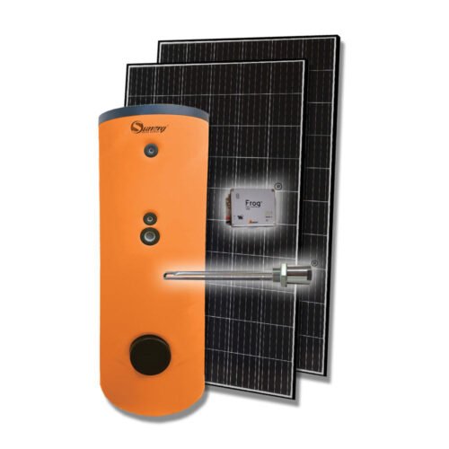 Sistema de esquentador fotovoltaico Frog+ Forzato de 300 litros com 3 painéis